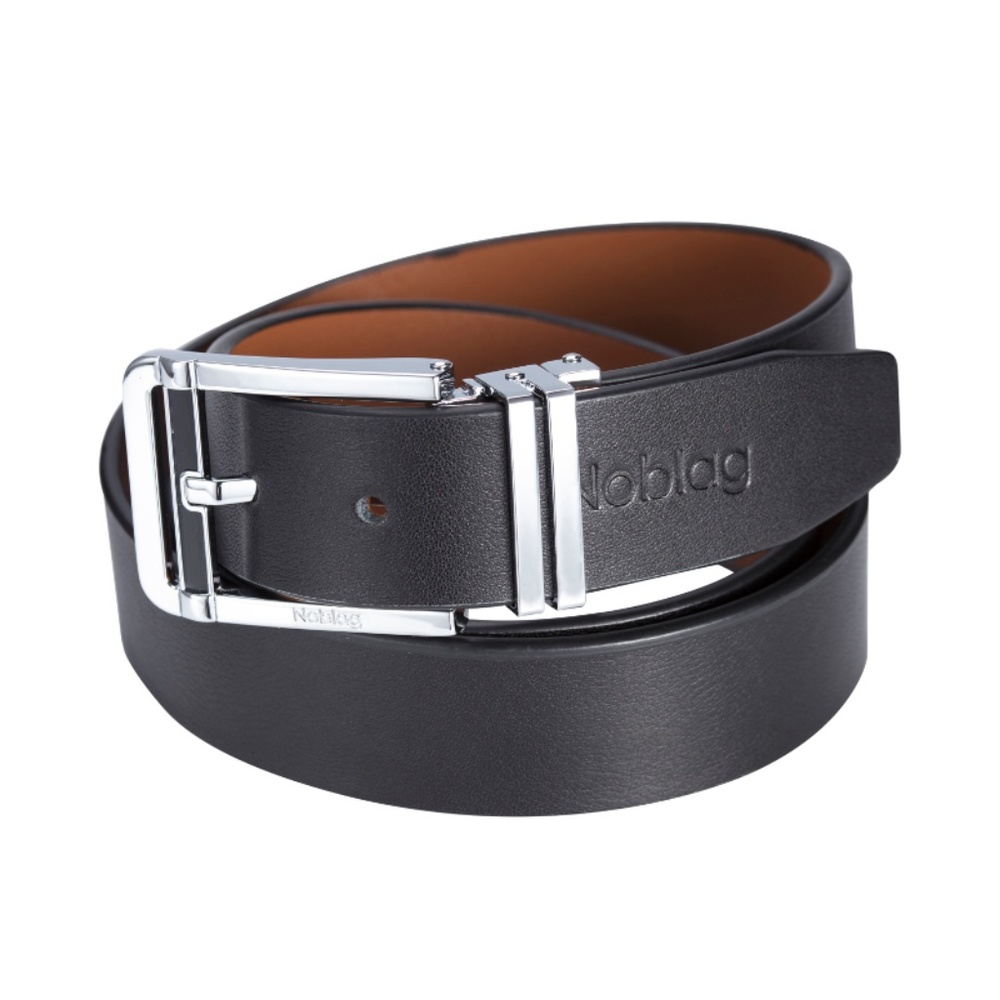 Noblag Men's Dress Belt Clamp Closure Black